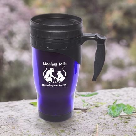 Gorilla- Custom Bulk, Double walled acrylic, handled travel mug - Campfire  Premiums