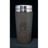 Cougar- Custom bulk, double walled stainless steel tumbler with leatherette wrap