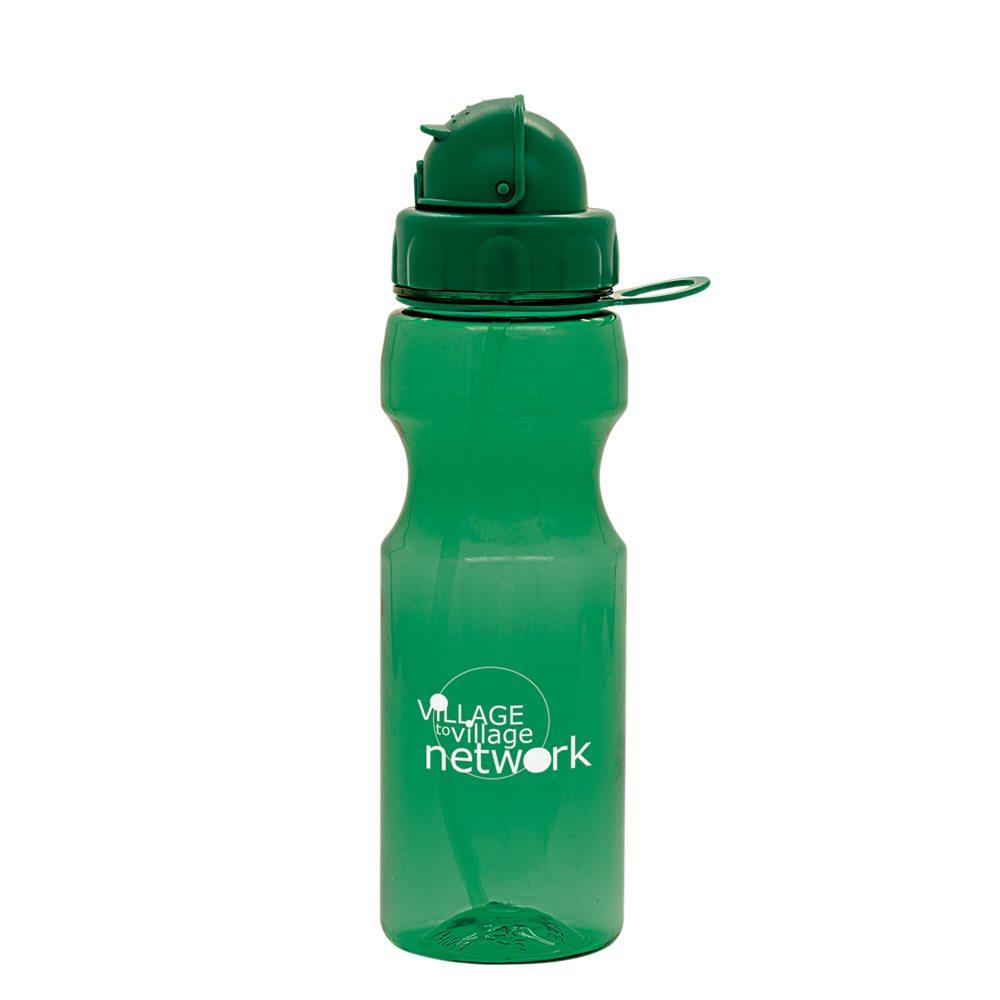Ello 16 oz Green and Purple Plastic Water Bottle with Wide Mouth and  Flip-Top Lid 