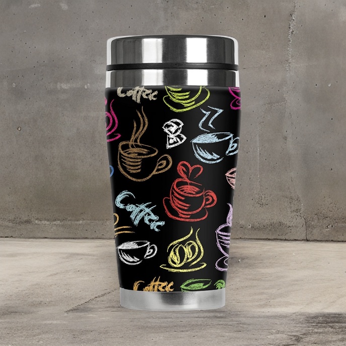 Custom Hot/Cold Thermos Tumbler, Thermos Stainless King 16oz
