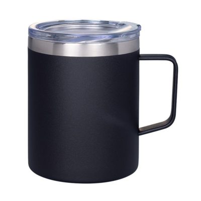Big Coffee Mug Cool gifts for Men Cool Coffee Mug with Lid and Handle Large coffee mug for Camping JTSC Products 2 Pack 14 oz Double Wall Insulated Stainless Steel coffee mug Black Blue 