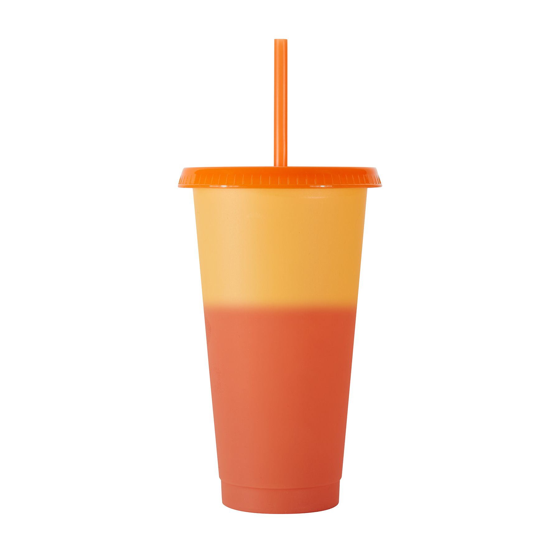 Cupture Classic 24oz Candy Tumbler in Orange with Matching Straw