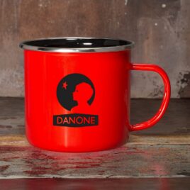 Potsdam- Bulk Custom Printed 17oz Enameled Steel Cup with Black Interior