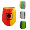 Ahi- Bulk Custom Printed Flexible Silicone Wine Glasses- Tie Dye