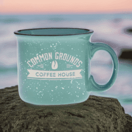 S'More Mug- Bulk Custom Etched 14oz Ceramic Speckled Glaze Camp Mug