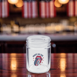 Custom Bulk Full Color Printed Plastic Mason Jar Style Shot Glass