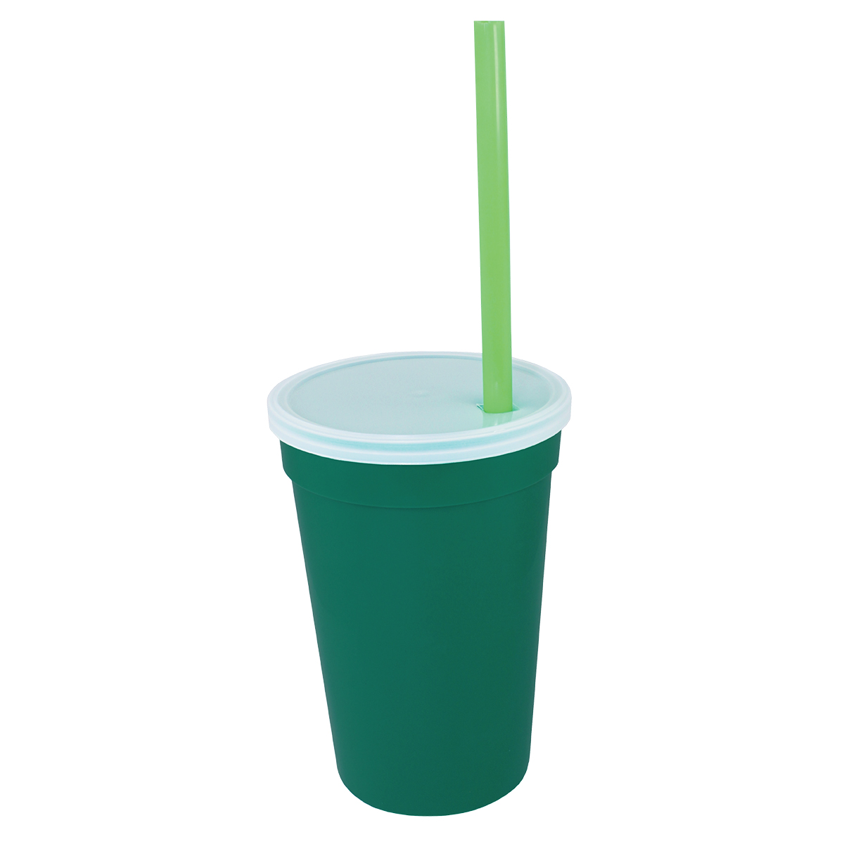 Dark Green with green straw