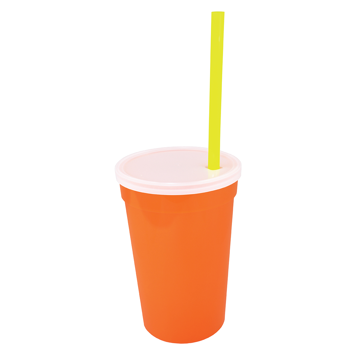 Orange with yellow straw