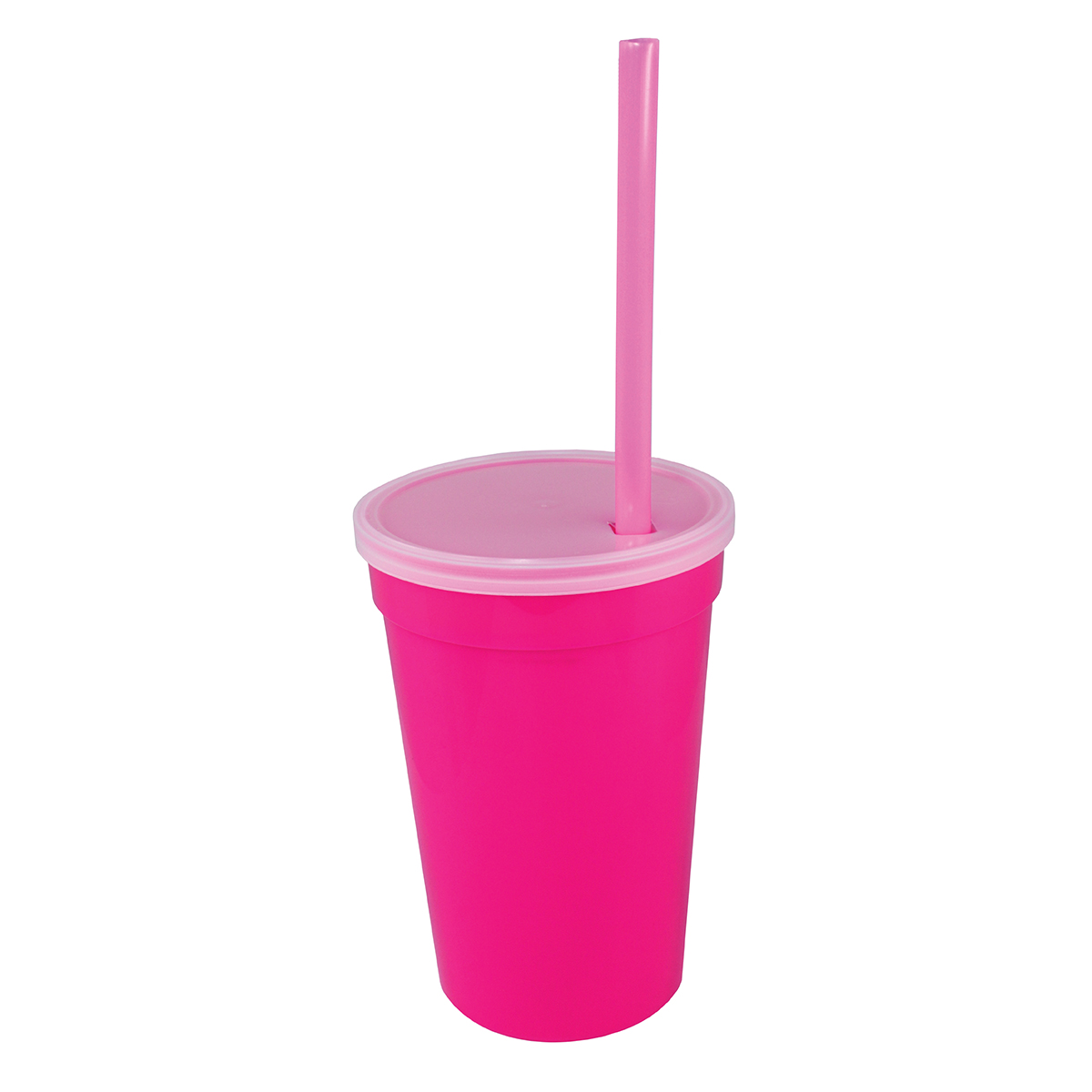 Pink with pink straw