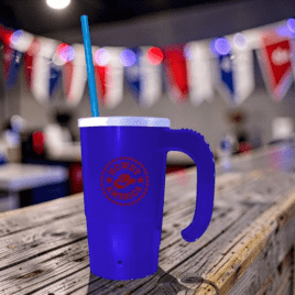 Bulk Custom Printed Stackable Beer Stein with Straw and Lid Made in the USA