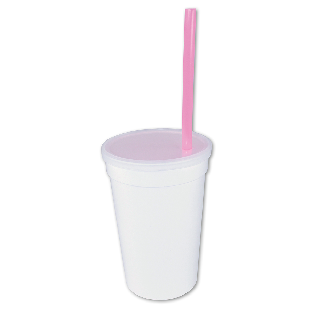 white with pink straw