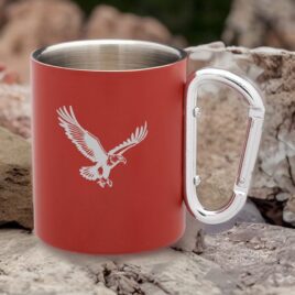 Eagle- Bulk Custom Printed 10oz Stainless Steel Carabiner Mug