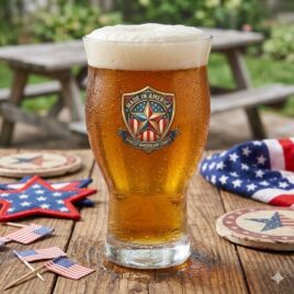 Cresting Wave- Bulk Custom Full Color Printed 16.75oz Large Craft Beer Glass Made in the USA