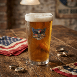 Bulk Custom Full Color Printed 20oz Large Mixing Glass Made in the USA