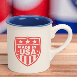 Bulk Custom Printed 16oz Ceramic Gentleman Mug made in the USA