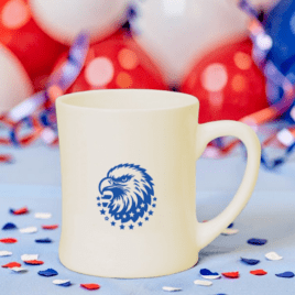Bulk Custom Printed 14oz Ceramic Diner Mug made in the USA